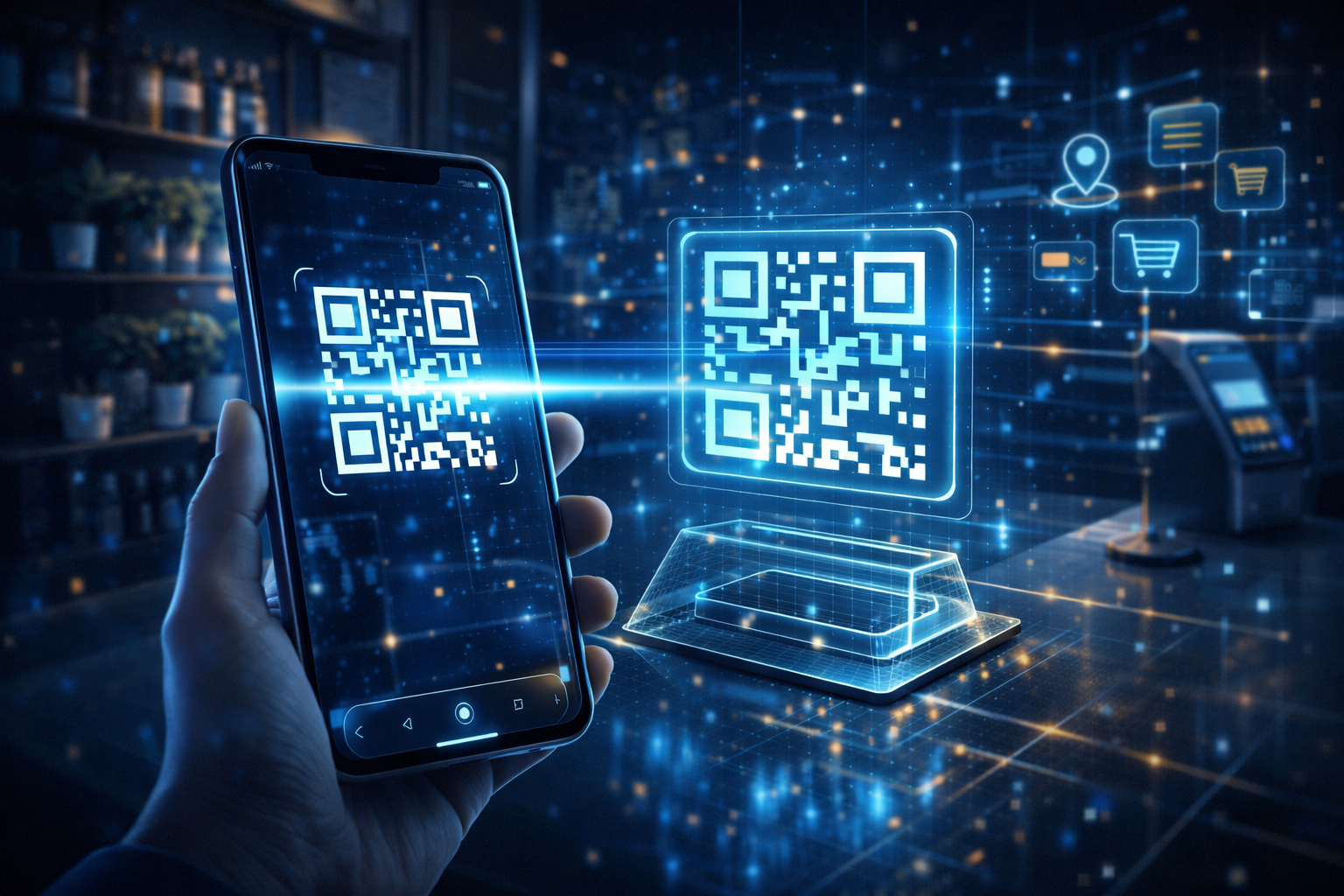 QR page business technology visual